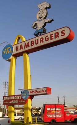 The oldest operating McDonald's in Downey, California